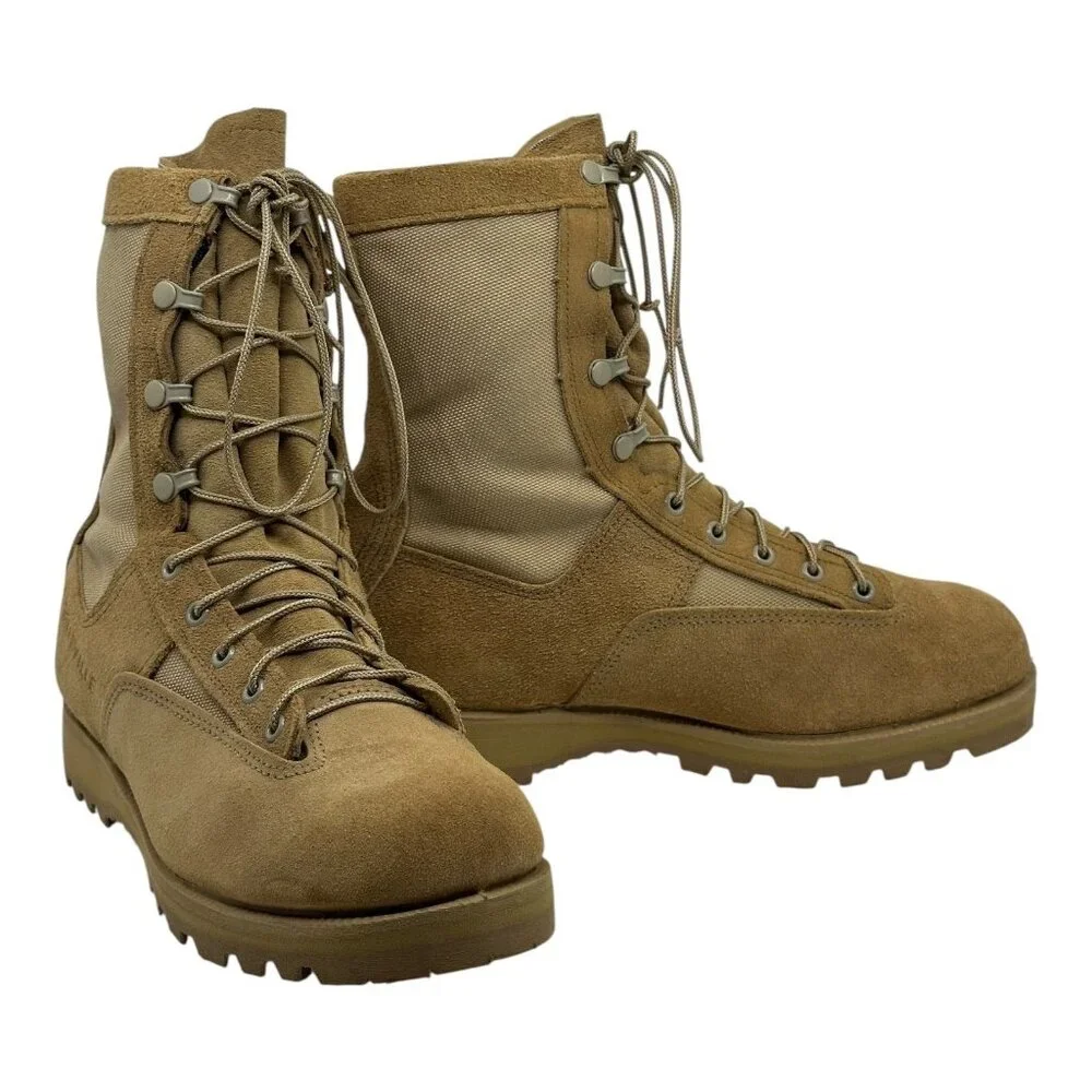 Belleville 790G Gore-Tex Military Combat Boots Tan Vibram Soles Sz 13.5 Mens USA